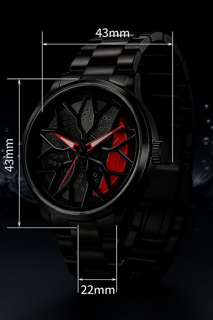 OneStopNow RICK_01 WHITE FLOWER Analog Watch - For Men & Women Luxury Black Stainless Steel Analog Men's Watch with Unique Spiner Web Dial - Image 5