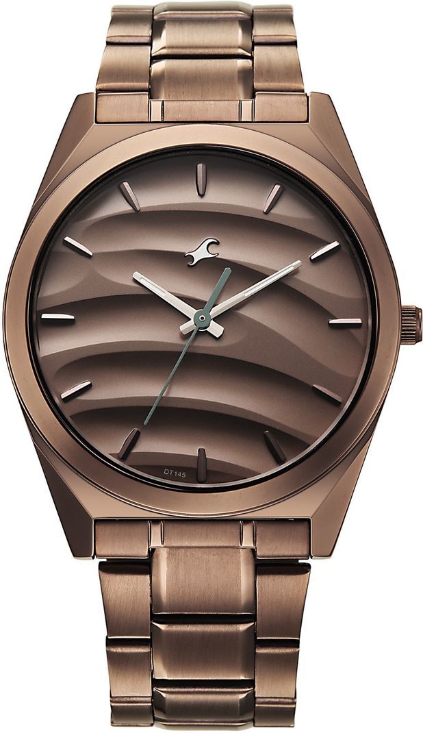 Fastrack Gelato Chocolate 3 Hand Dial Brown Stainless Steel Strap - Image 3