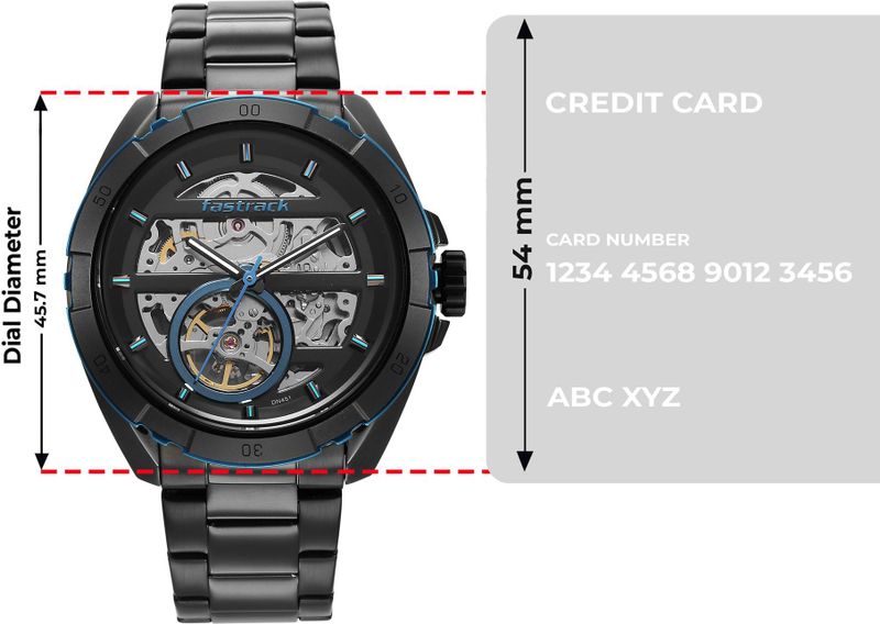 Fastrack Automatic Black Dial Stainless Steel Watch - Image 6