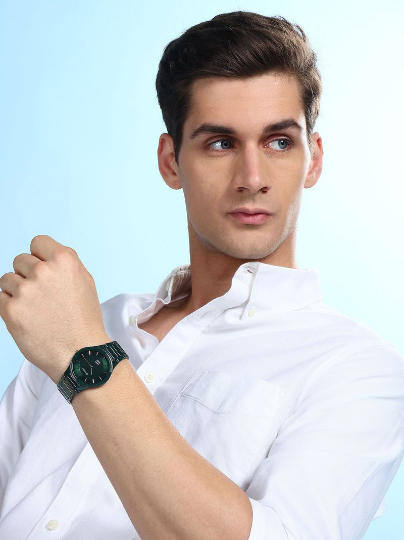 Titan Edge Ceramic Green Dial Watch - Image 6