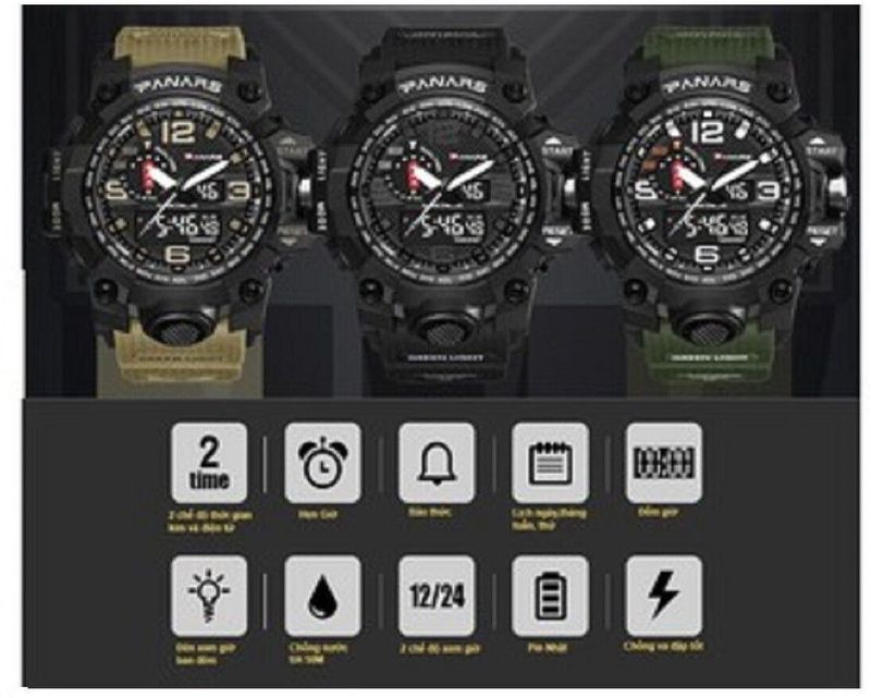 PANARS Multi-Functional Water Resistant Sports Watch - Image 6