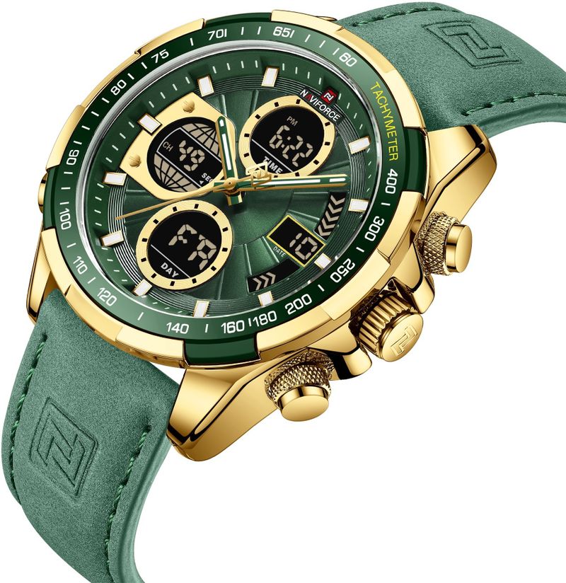 Naviforce NF9197L Analog-Digital Watch - Gold - Image 4