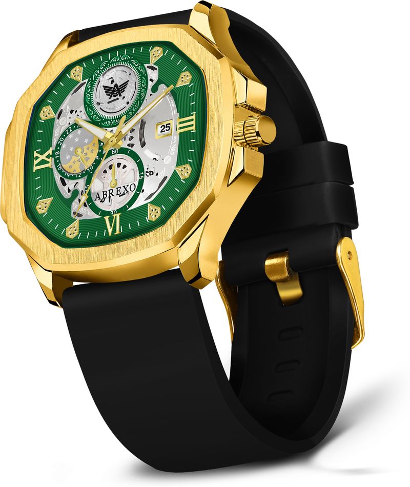 ABREXO GODFATHER Series I Gold Green Dial Watch - Image 3