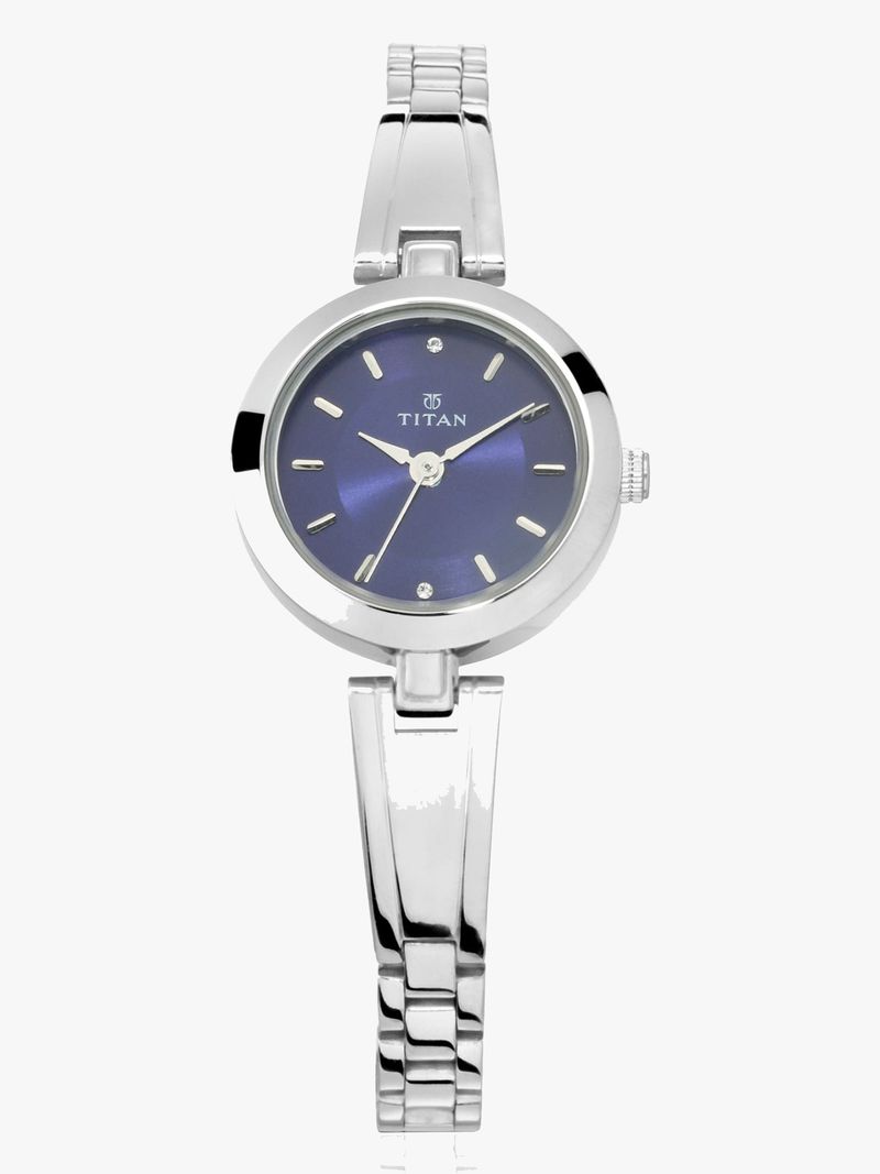 Titan Karishma Blue Dial Silver Stainless Steel Strap Analog Watch - Image 6