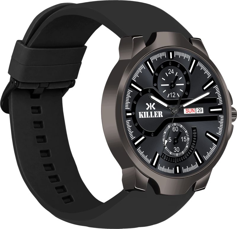 KILLER Gun Metal Series Analog Watch for Men - Black - Image 2