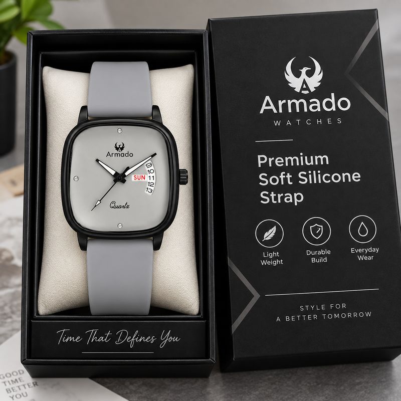 ARMADO Boys Square Dial Watch - Neutral Grey - Image 2
