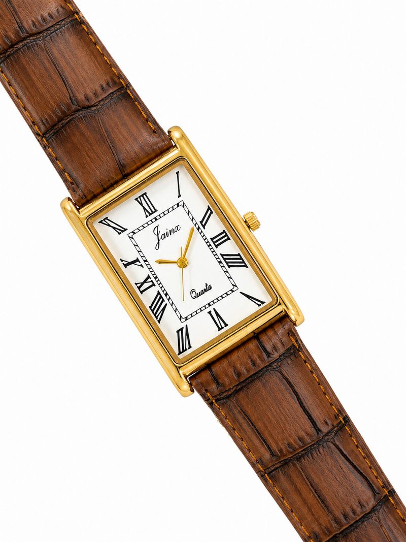 JAINX Men's Brown Leather Strap Analog Watch JM7266 - Image 6