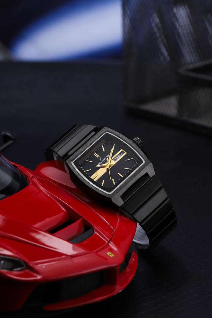 Daniel Hechter Men's Black Square Dial Watch - DHM1049-11 - Image 6