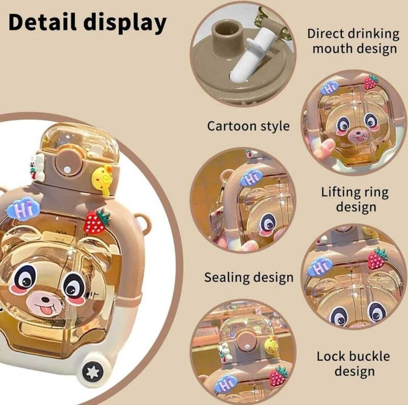 MDNDECOR Kids Teddy Hanging Water Bottle - Image 5