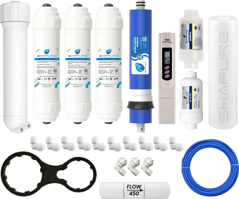 SHAPURE Water Purifier Complete Yearly RO Service Kit Solid Filter Cartridge