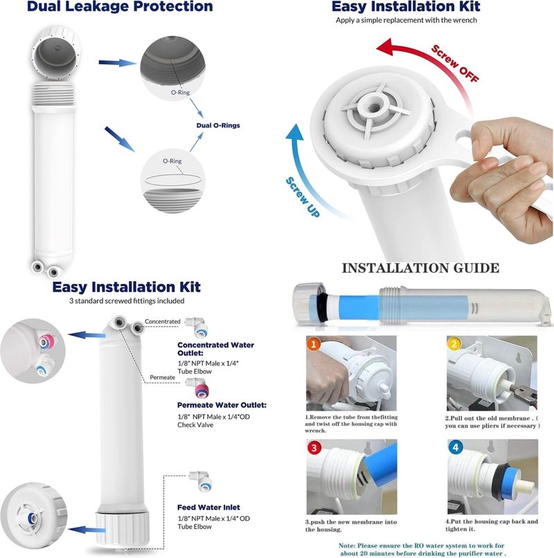 SUPER AQUAFRESH RO Membrane Service Kit - Image 4