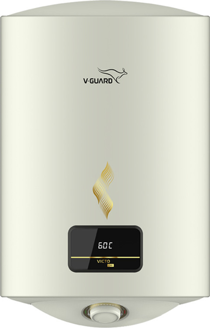 V-Guard 15 L Storage Water Geyser Digital Display | High Energy Efficiency | Advanced 4 Layer Safety | Suitable for Hard Water (Victo DG 15L Litre, 5 