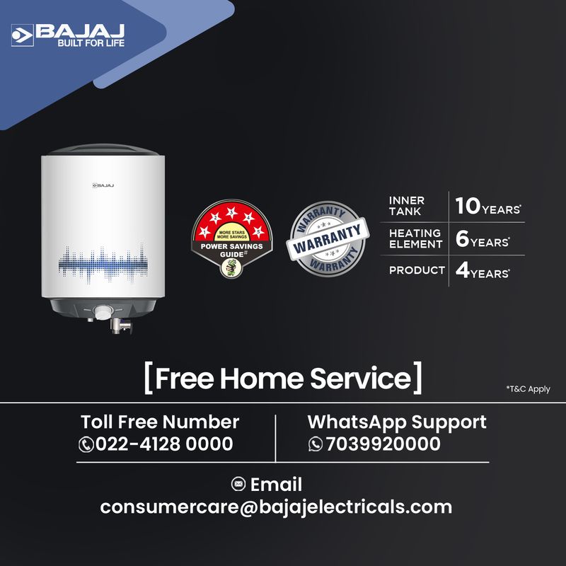 Bajaj 25L White Storage Water Geyser - Image 6