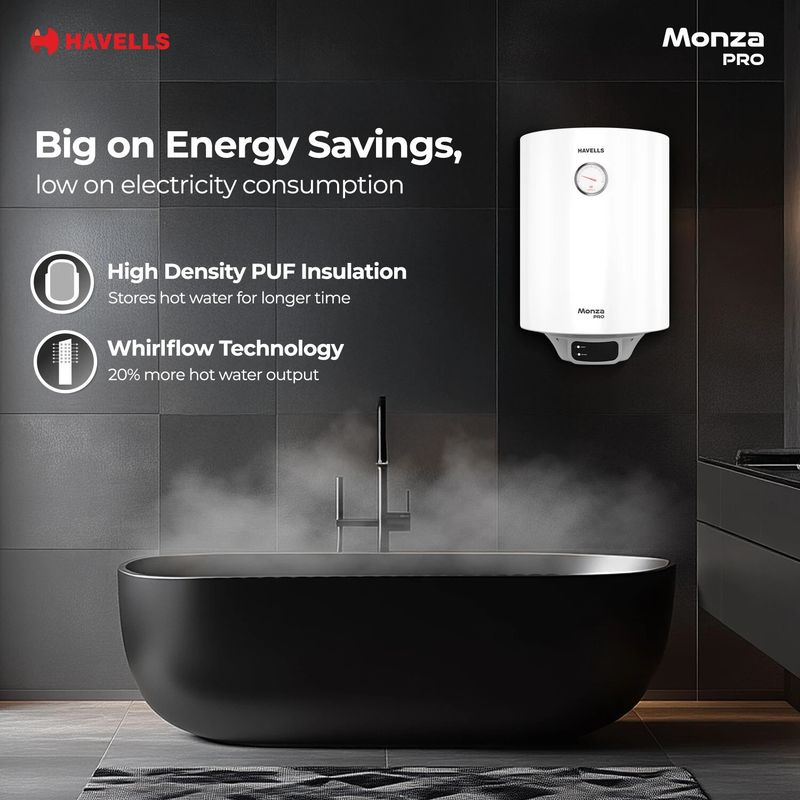 HAVELLS Monza Pro 15L Storage Water Geyser (White) - Image 6