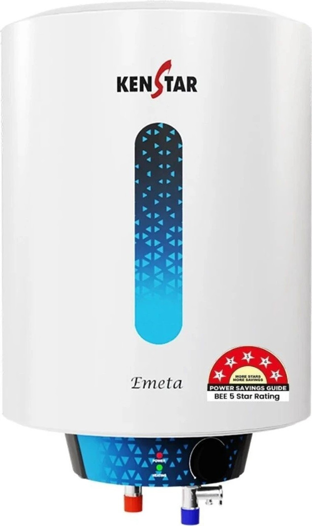 25 L Storage Water Geyser | 5 Star BEE Energy Rating (EMETA 25L, WHITE & BLACK) (WHITE & BLACK)