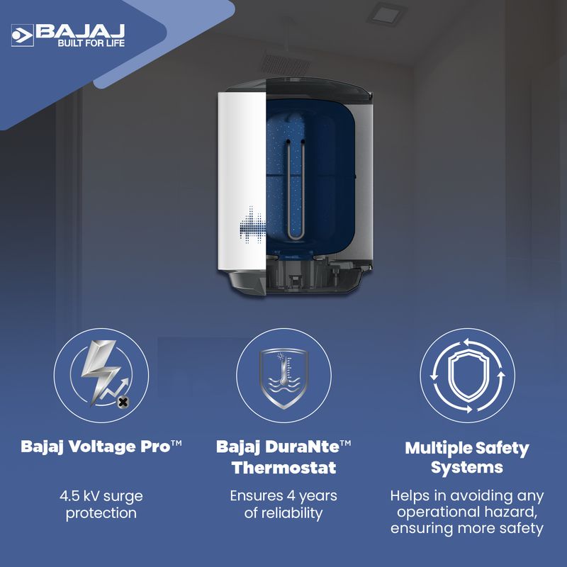 Bajaj 25L White Storage Water Geyser - Image 4