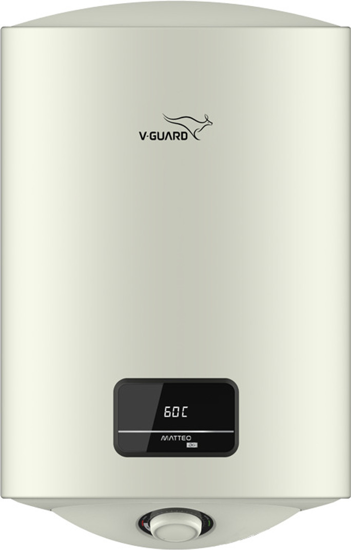 V-Guard 15 L Storage Water Geyser Digital Display | High Energy Efficiency | Advanced 4 Layer Safety | Suitable for Hard Water (Matteo DG 15 Litre, 5 
