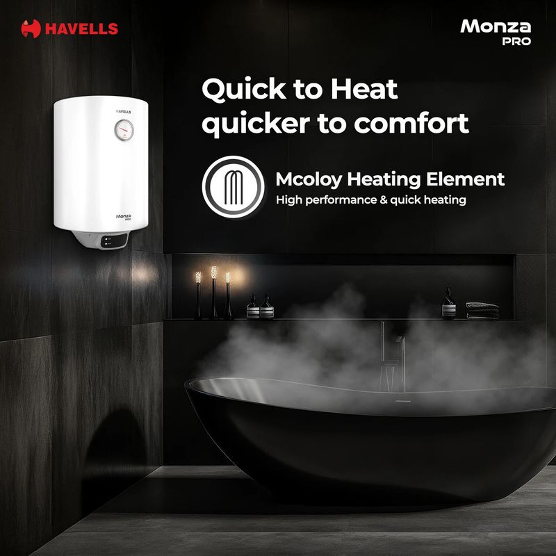 HAVELLS Monza Pro 15L Storage Water Geyser (White) - Image 4