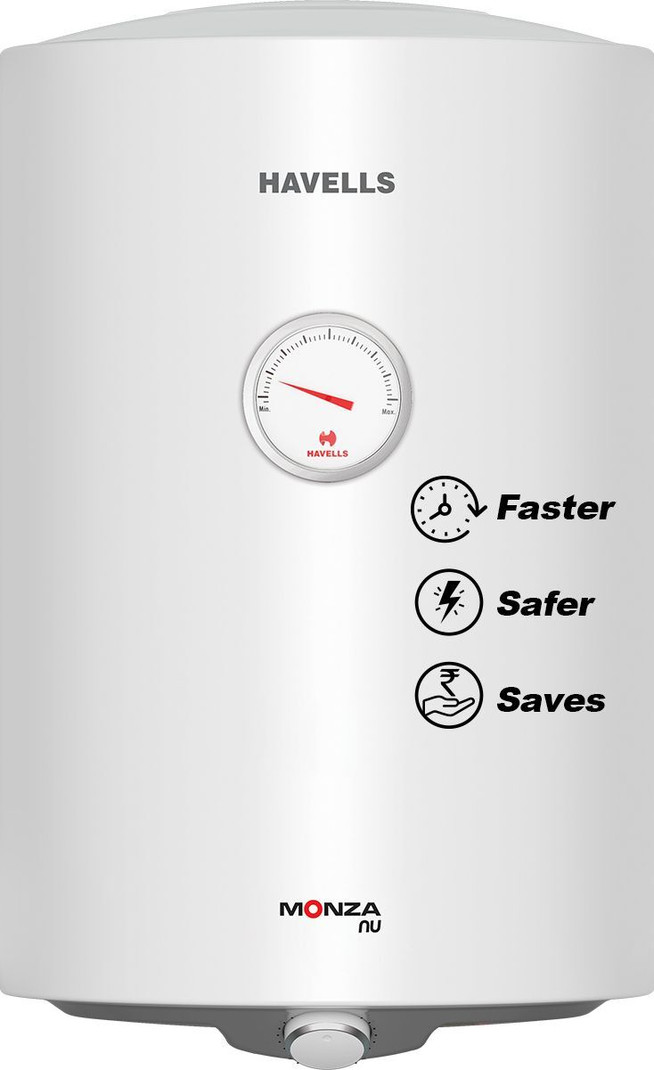 HAVELLS 35 L Storage Water Geyser (Monza Nu 35, White, Grey) (White, Grey)