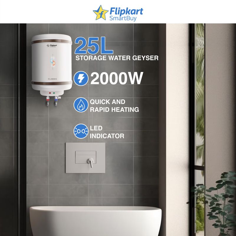 Flipkart SmartBuy फ्लिपकार्ट स्मार्टबाय 25 L स्टोरेज वॉटर गीज़र - Image 3