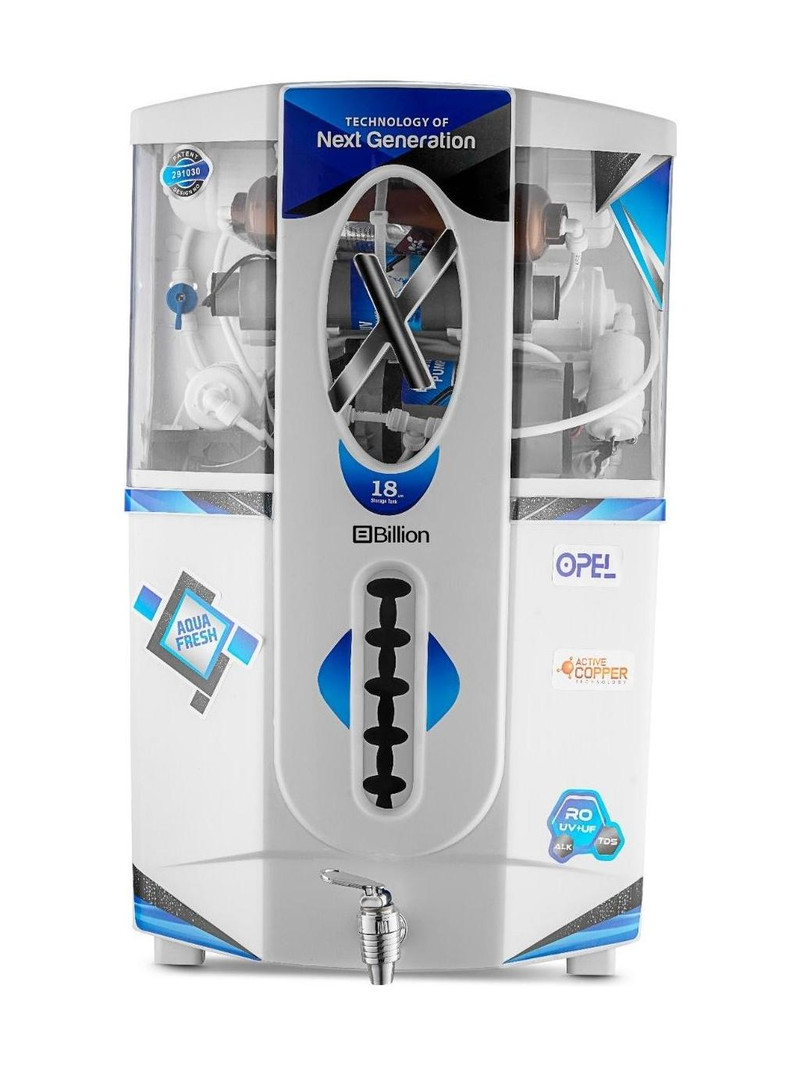 Billion Innopure Opel 18 L RO + UV + UF + Copper + TDS Control Water Purifier with Pre filter and BIS Certified (Balck5)