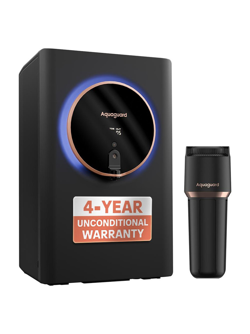 Aquaguard Aspire Glow ROUV CUALK 4X 5 L RO + UV + Alkaline + Copper Water Purifier | Zero Cost Service for 4 Years | Intelligent Halo Lights | No AMC