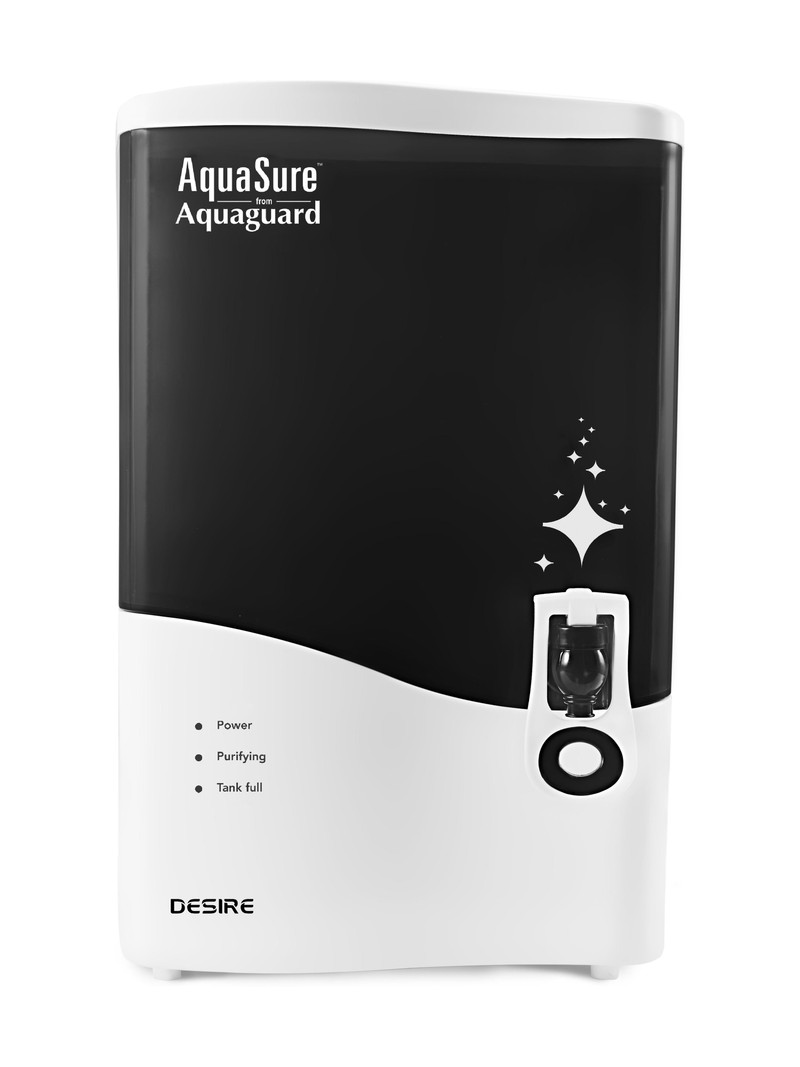 Eureka Forbes Aquasure from Aquaguard Desire 7 L RO + Minerals Water Purifier Suitable for all - Borewell, Tanker, Municipality Water (White, Black)