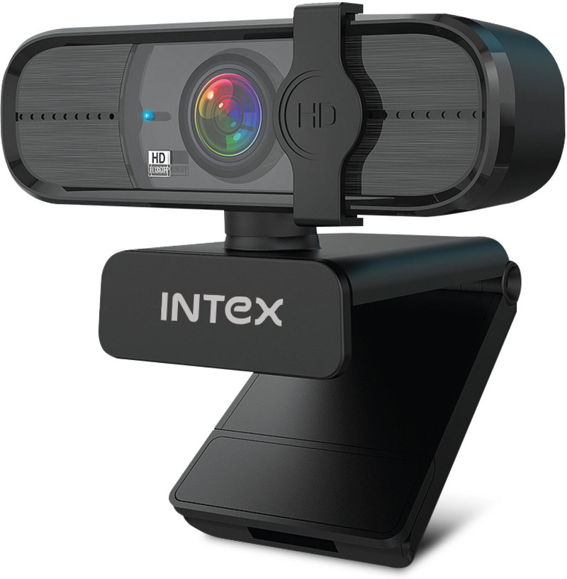 Intex Web Pro Vision Full HD Webcam 1080p, with Microphone, USB Connectivity Black