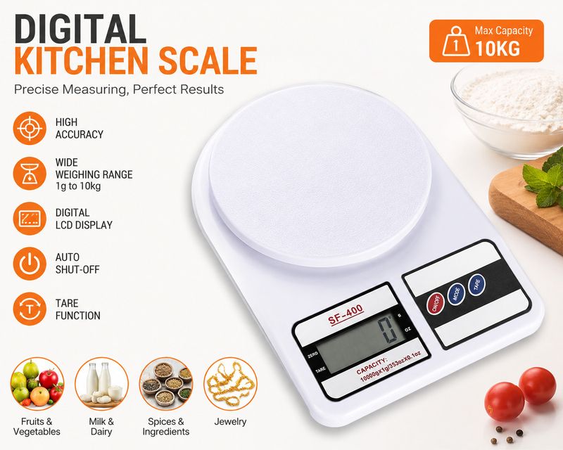 SOFTELLO SF-400 10kg Digital Weighing Scale - Image 3