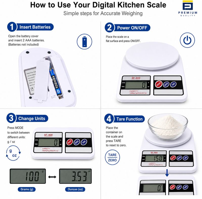 Mahadi 10kg Digital Weighing Scale (White) - Image 6