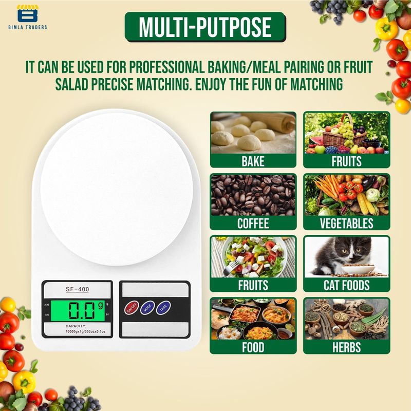 Btag SF-400 WEIGHING SCALE_10KG Weighing Scale (White) - Image 6