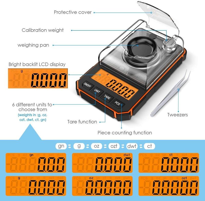 Cason Milligram Pocket Scale, 50g/0.001g - Image 3