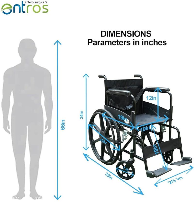 Entros Liberty Foldable Manual Wheelchair - Image 4