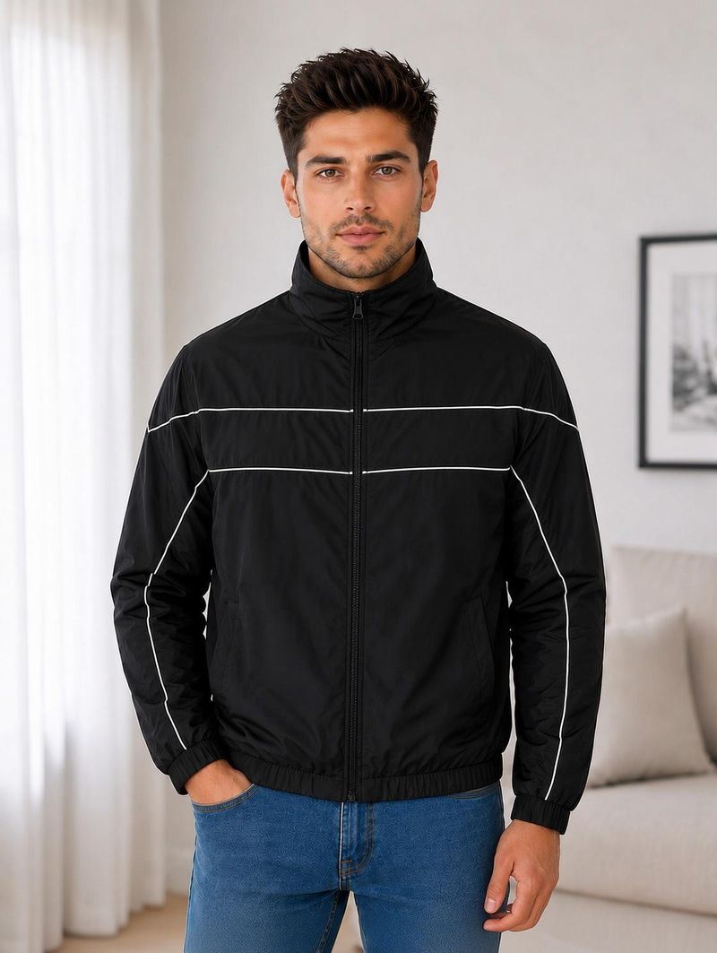 SNF Men Solid Wind Cheater - Image 2