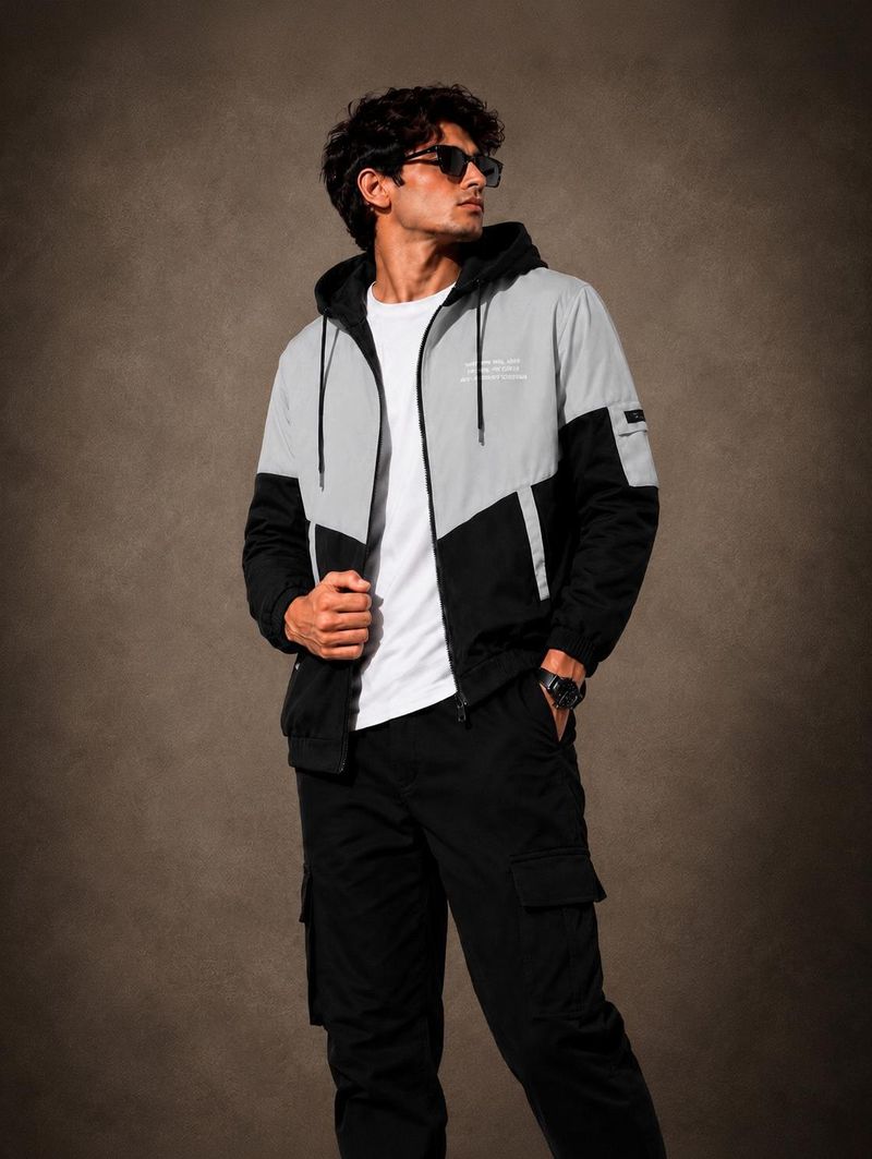 ZYRONA Men Colorblock Casual Jacket - Image 2