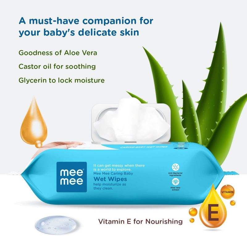 MeeMee Soft Cleansing Baby Wet Wipes with Lid - Image 5