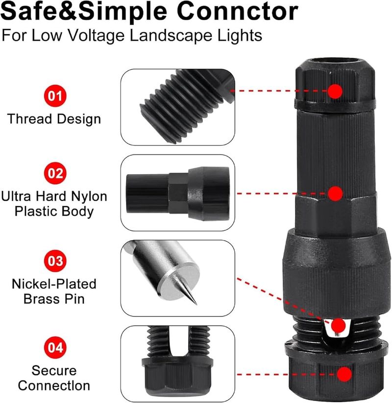 ONOVATE 5 Pack Low Voltage Wire Connectors for Landscape Lighting - Image 5