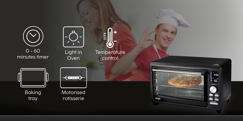 Oven Toaster Griller 30 Litres with Full Back Convection & Motorized R —  Glen Appliances Pvt. Ltd