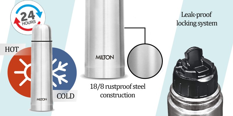 Buy Milton Flask Thermosteel Flip Lid 1 Ltr Box Online At Best Price of Rs  1029 - bigbasket