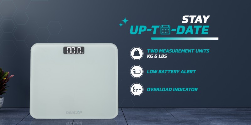 Buy beatXP Gravity Elevate Digital Weight Machine For Body Weight with  Thick Tempered Glass, Best Bathroom Weighing Scale with LCD Display - 2  Year Warranty Online at Best Prices in India - JioMart.