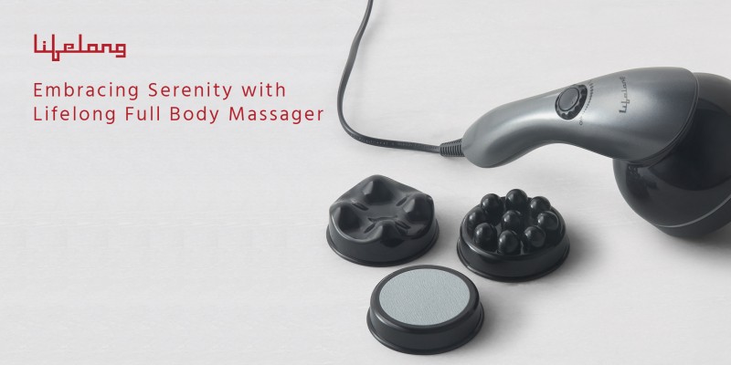 Lifelong LLM171 Powerful Electric Handheld Full Body MassagerPain Relief  of Back, Neck and Foot Massager - Lifelong 