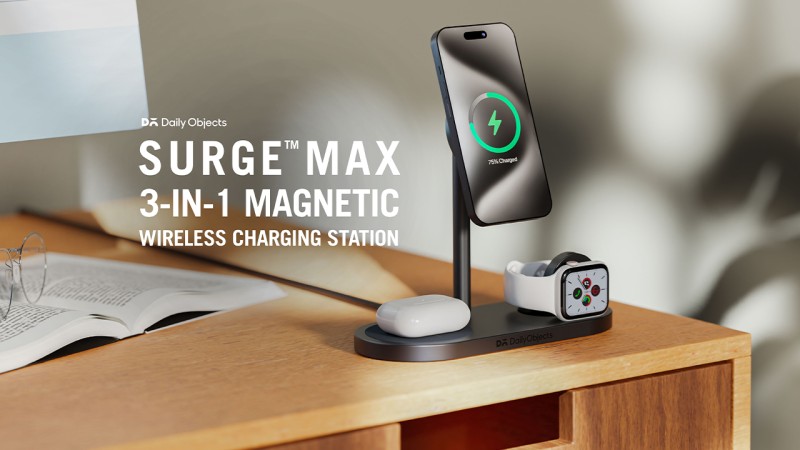 DailyObjects SURGE 3-In-1 Magnetic Wireless Station (25W) Charging