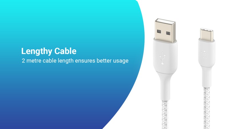 Belkin Usb C To Usb Cable 2m Cab001bt2m at Rs 699/unit, Usb C Cable in  Bengaluru