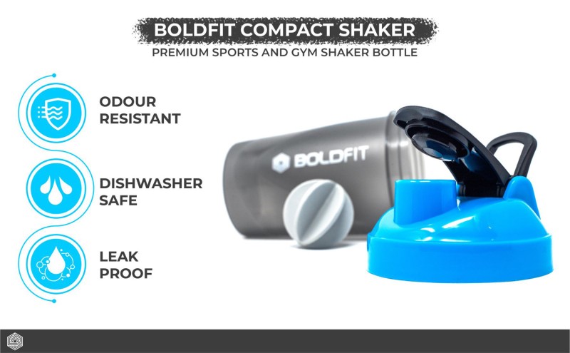Boldfit Compact Gym Shaker Bottle, Shaker Bottles for Protein Shake , Bpa  Free Material, Plastic, Bl…See more Boldfit Compact Gym Shaker Bottle