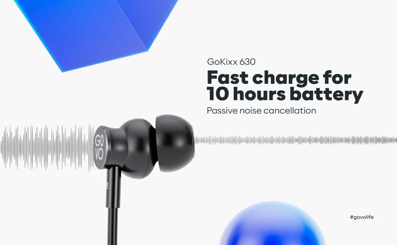 GOVO GOKIXX 630 Bluetooth Neckband 10H Battery Fast Charge Dual