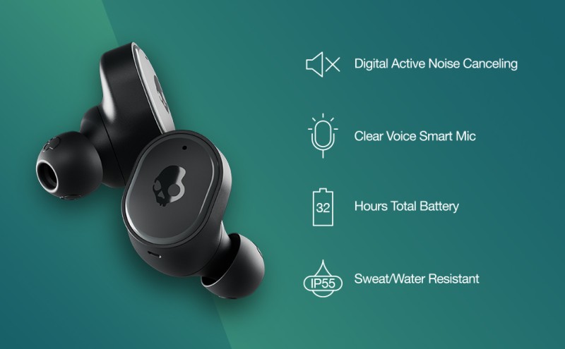 Skullcandy Sesh ANC Wireless Earbuds 32 Hr Battery Microphone