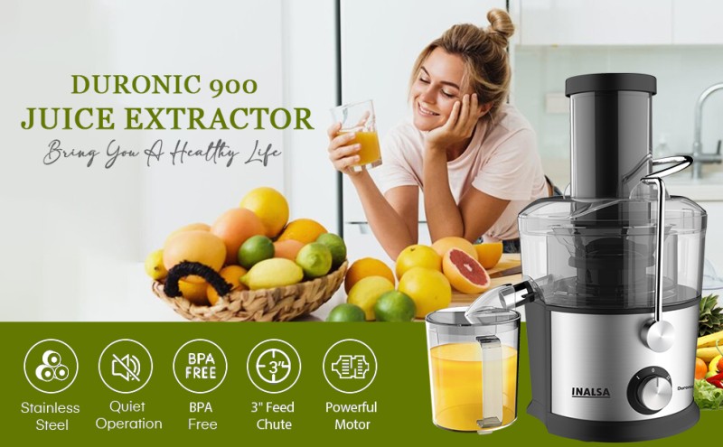 Inalsa DURONIC 900 900 Juicer 1 Jar Black Grey Price in India