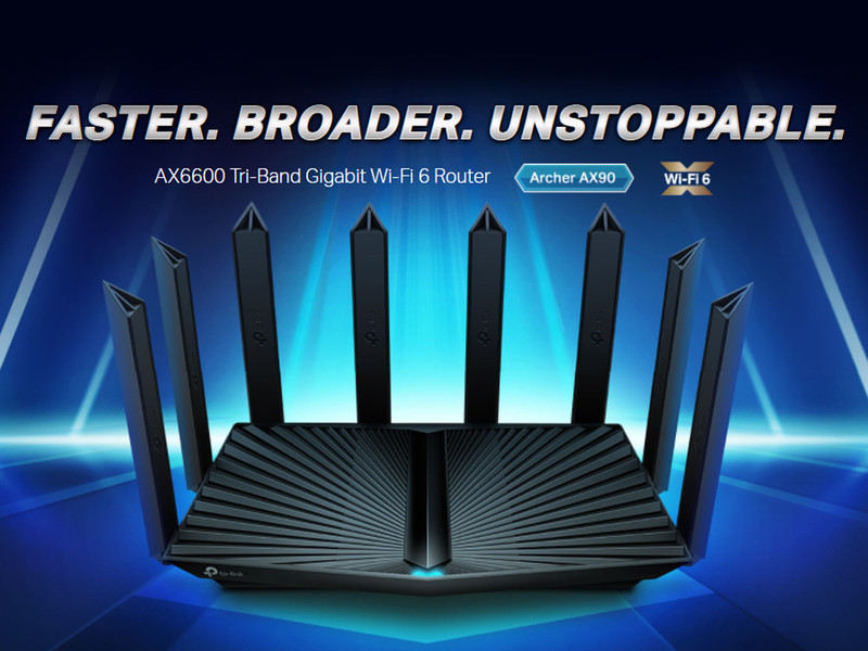 TP-Link Archer AX90 MU-MIMO Gigabit Wi-Fi 6 Broadcom NitroQAM 6600 