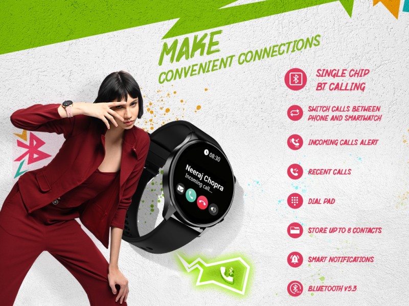 Polaroid single touch cheap active smart watch features