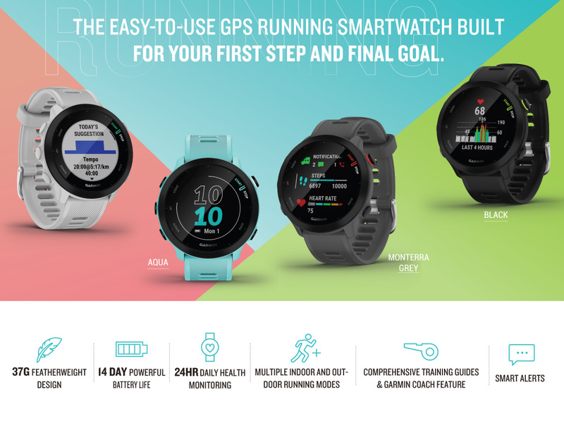 GARMIN Forerunner 55, GPS Smartwatch, upto 2 Weeks of Battery Life, PacePro Technology Smartwatch Price in India - Buy GARMIN Forerunner 55, GPS Smartwatch, upto 2 Weeks of Battery Life, PacePro Technology GARMIN Forerunner 55, GPS Smartwatch, upto 2 Weeks of Battery Life, PacePro Technology Smartwatch Price in India - Buy GARMIN Forerunner 55, GPS Smartwatch, upto 2 Weeks of Battery Life, PacePro Technology